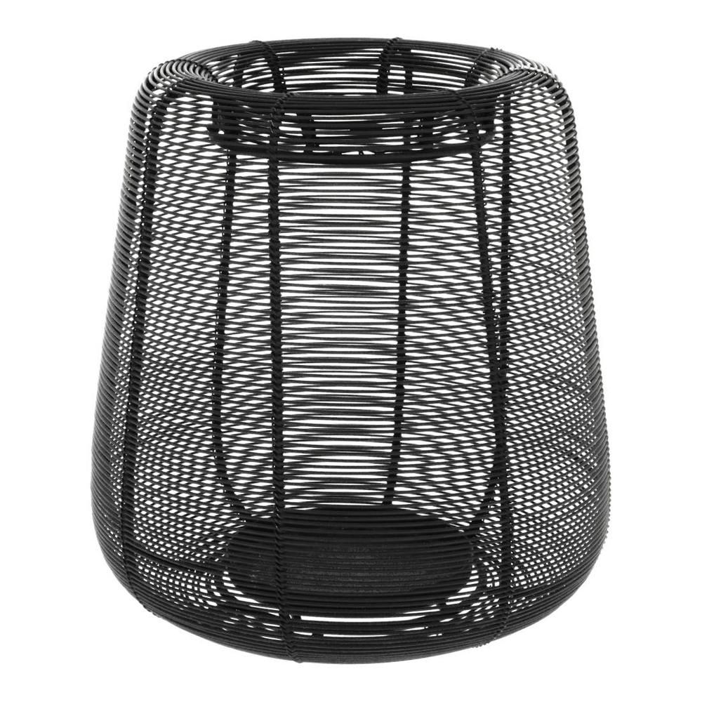 Lantaarn Sil Zwart L 22 cm