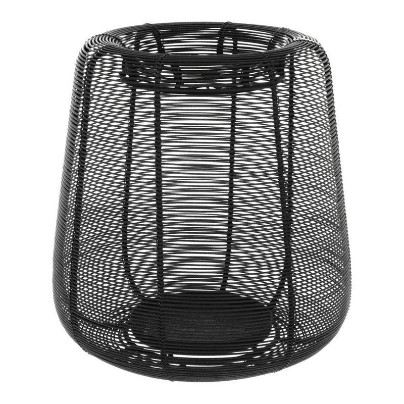Lantaarn Sil Zwart L 22 cm