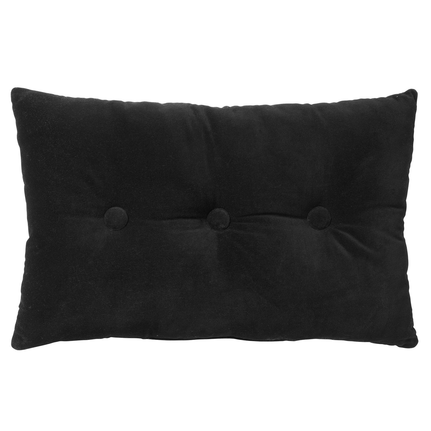 Kussen Knopen Zwart 40x60 cm