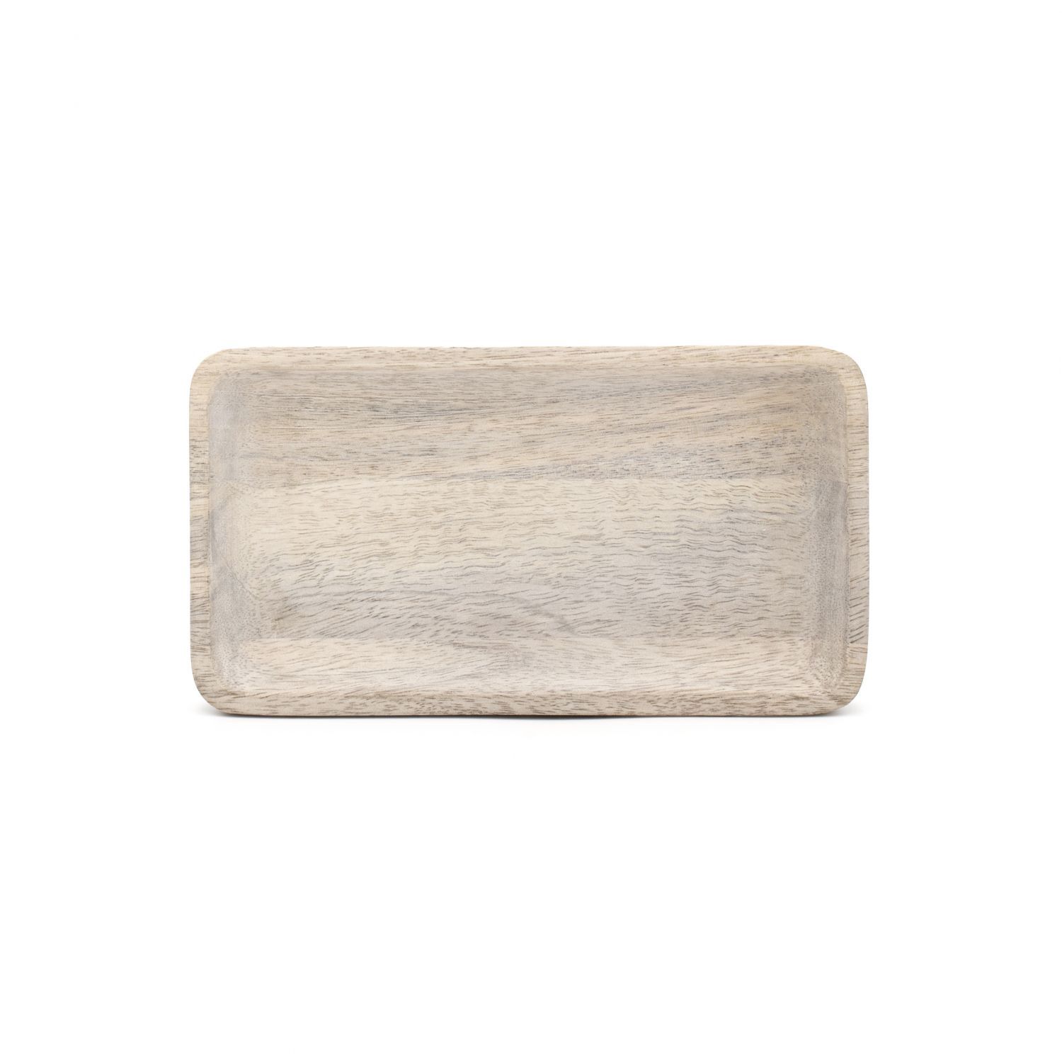 Schaal Mangohout Whitewash 22x12 cm