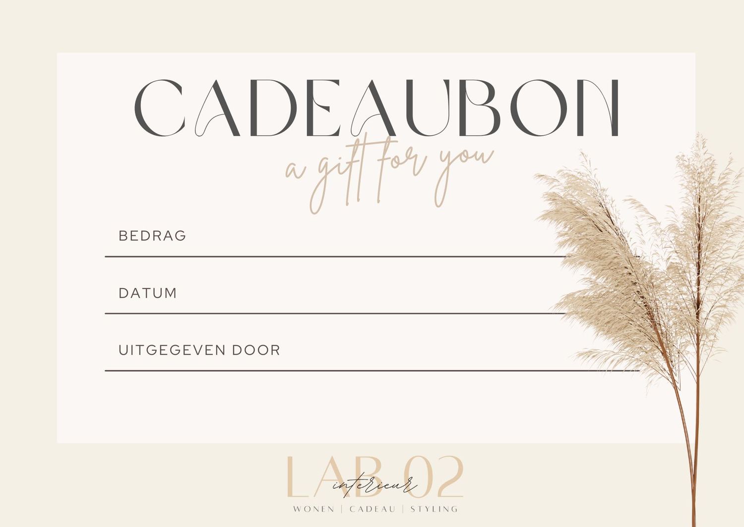 Cadeaubon (kies je bedrag)
