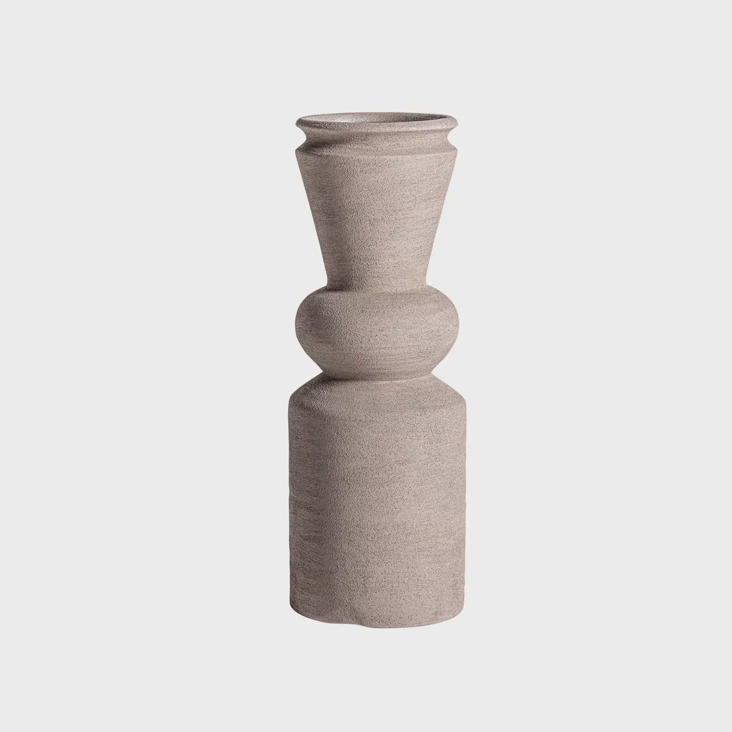 Vaas Keramiek Taupe 15x44 cm
