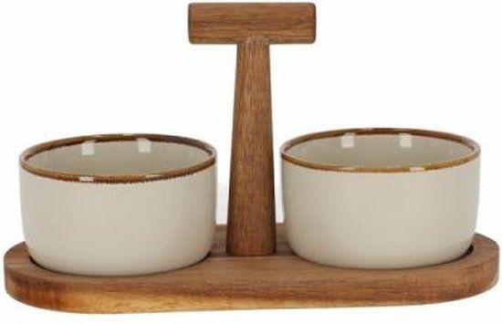 Serveerplateau Bits&amp;Bites Klein Beige Mangohout