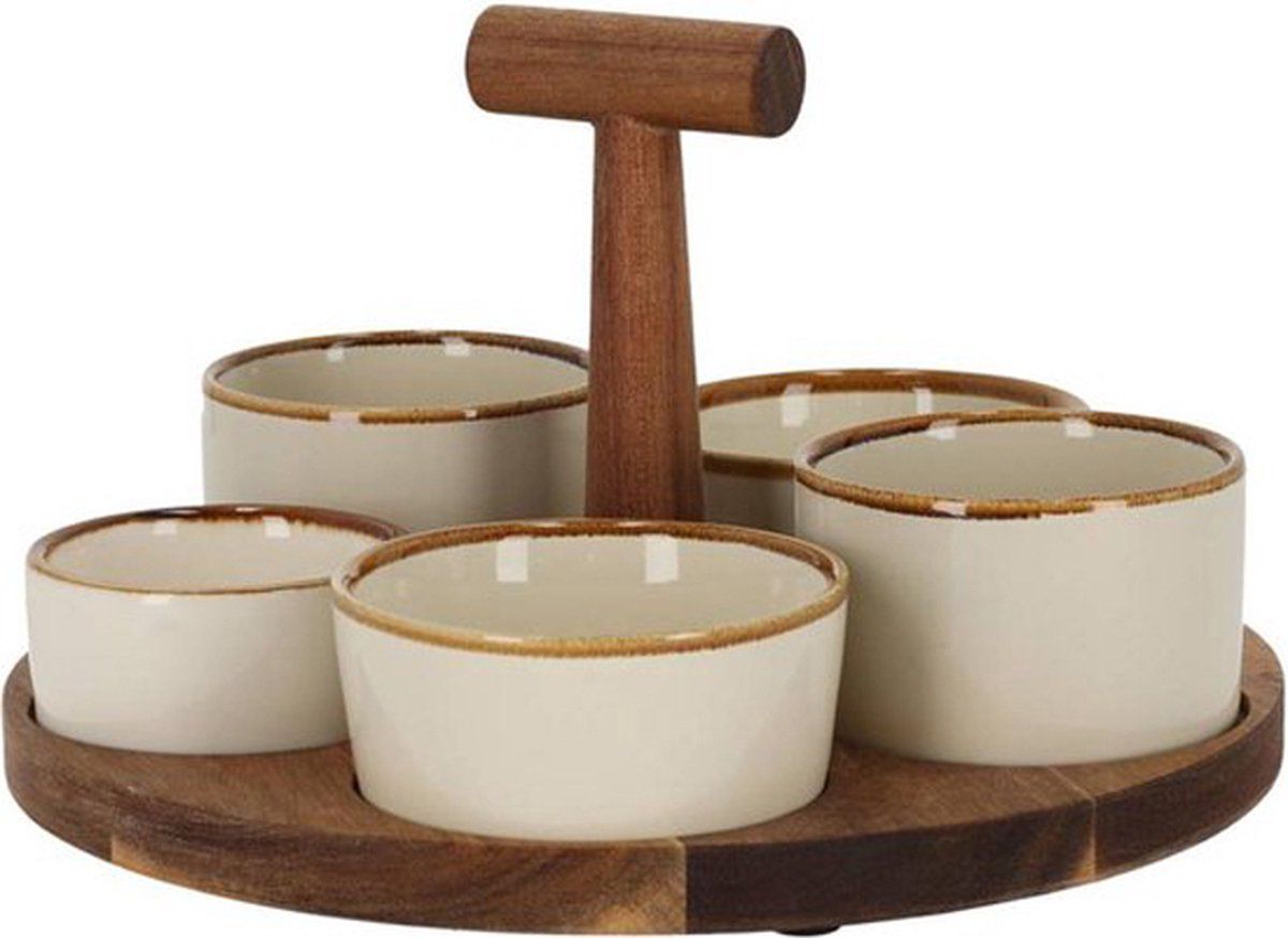 Serveerplateau Bits&amp;Bites Groot Beige Mangohout