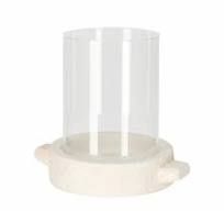 Windlicht Cement Off-White