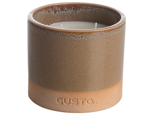 Geurkaars Keramiek 10x8,5 cm Bruin