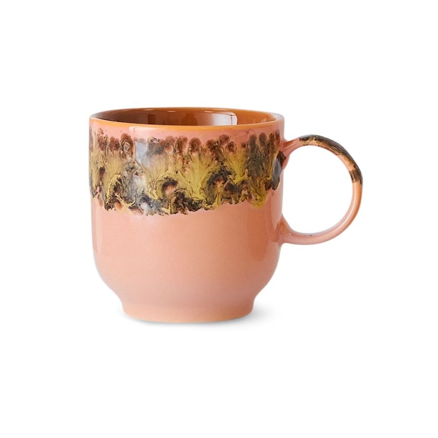 70s ceramics Café Mug, Colour: lush