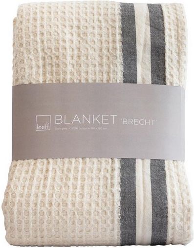 Plaid Beige Lichtgrijs 180x180 cm