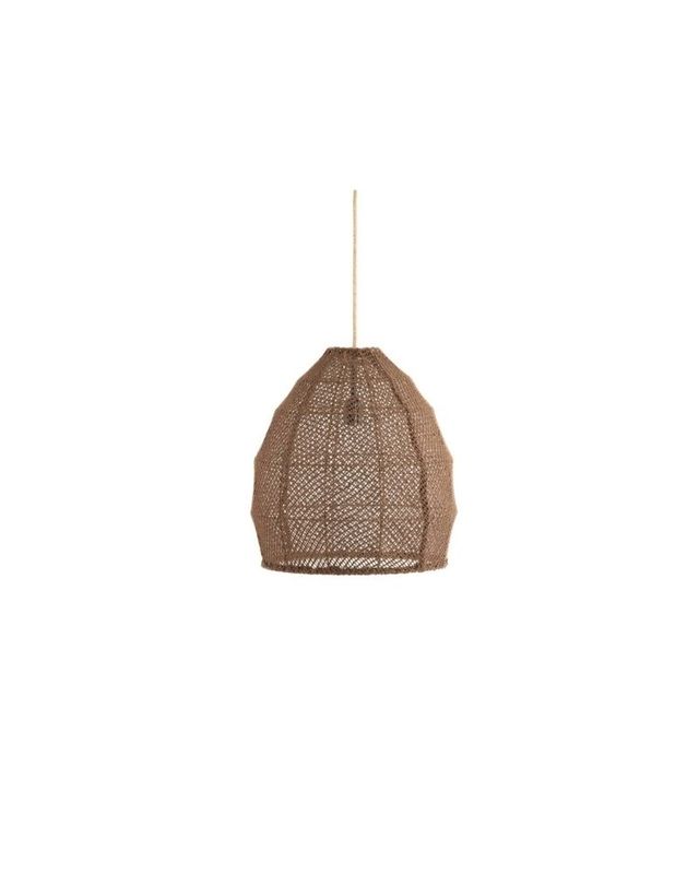 Hanglamp Zijde Chocoladebruin 42x42 cm