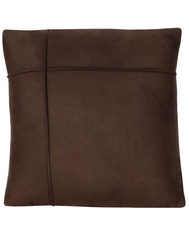 Kussen Ruit Suede Dark Chocolate Vierkant