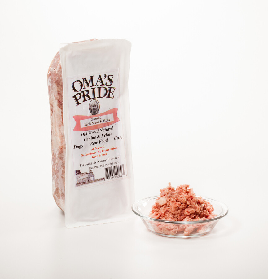 GROUND DUCK MEAT &amp; BONE - 2lb
