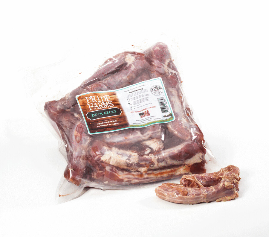 PRIDE FARMS DUCK NECKS SKINLESS - 4/5lb bags