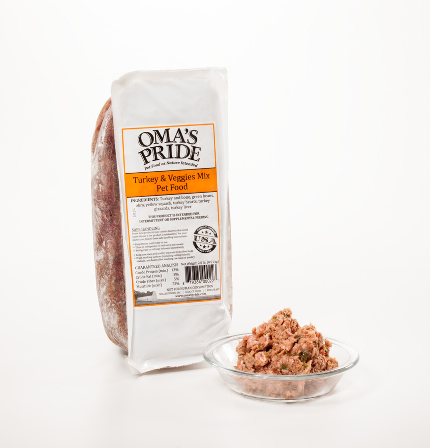 TURKEY &amp; VEG. MIX - 1lb Brick Case of 10