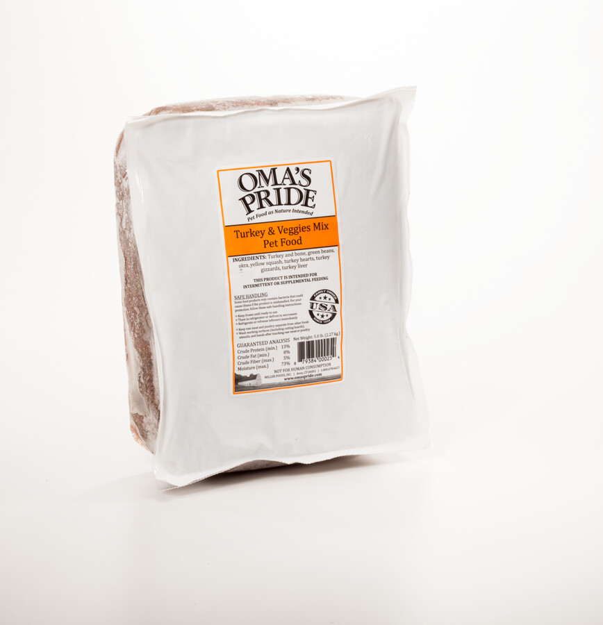 TURKEY &amp; VEG. MIX - 5lb