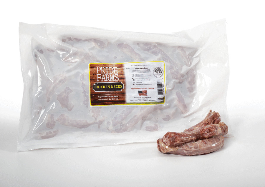 PRIDE FARMS CHICKEN NECKS SKINNED - 5lb bags