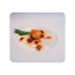 Capesante con shanyao in salsa