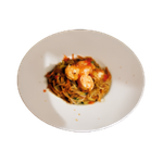 Spaghetti di soia con gamberi