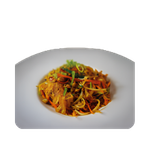 Spaghetti di soia con carne piccante