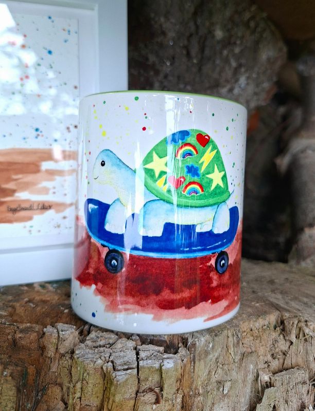 Becher Motiv Speedy Schildkröte