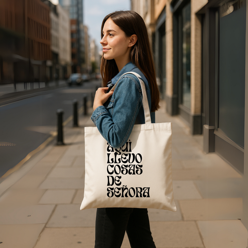 Tote Bag - Aquí llevo cosas de Señora