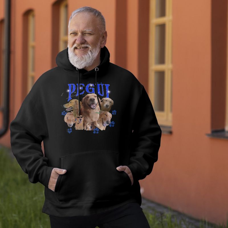 Sudadera Mascota Vintage con Fotos - Personalizable