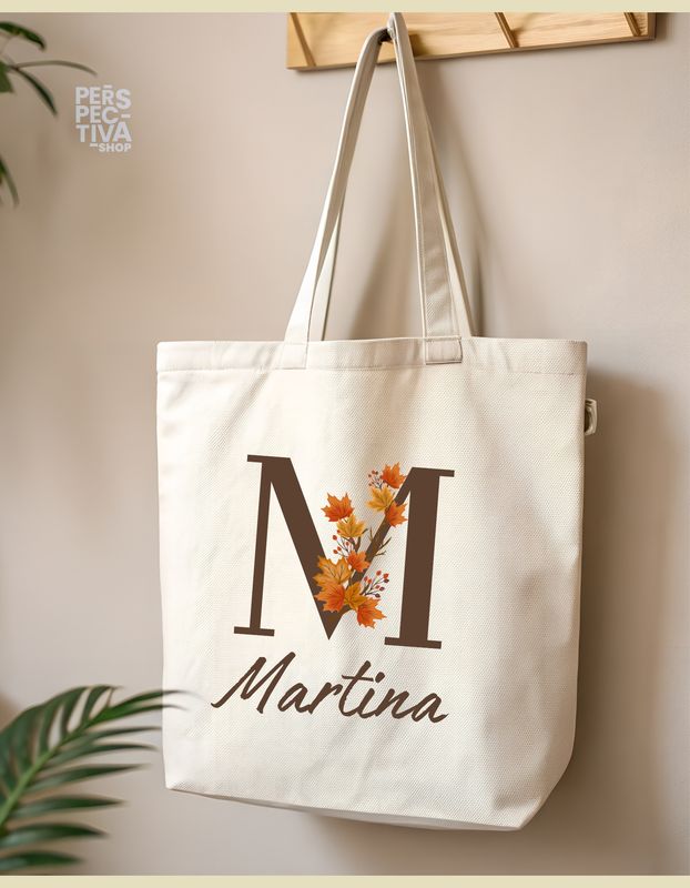 Tote Bag Otoño Inicial + Nombre