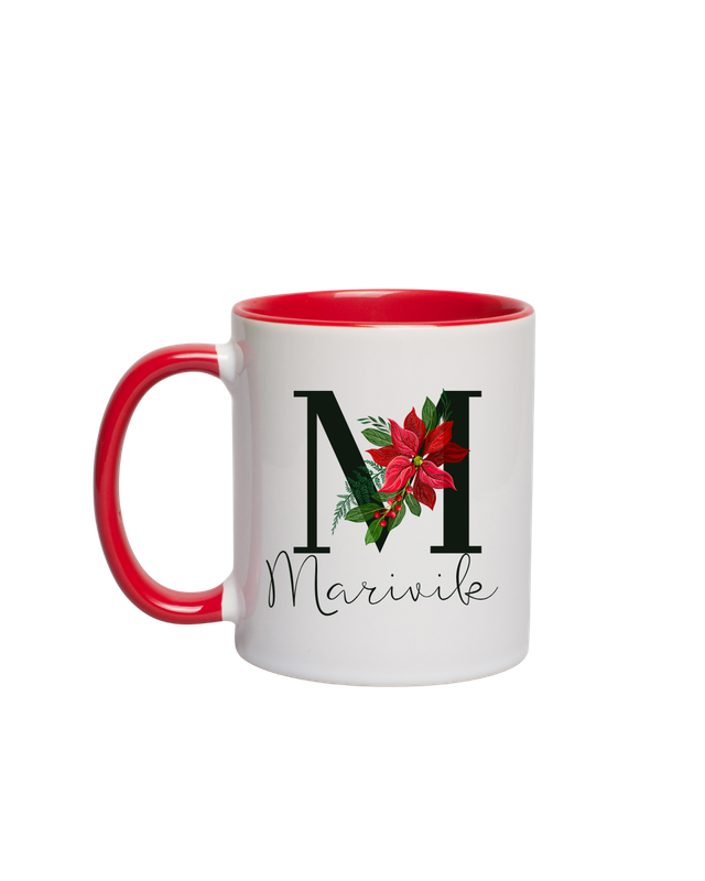 Taza Navidad Inicial + Nombre