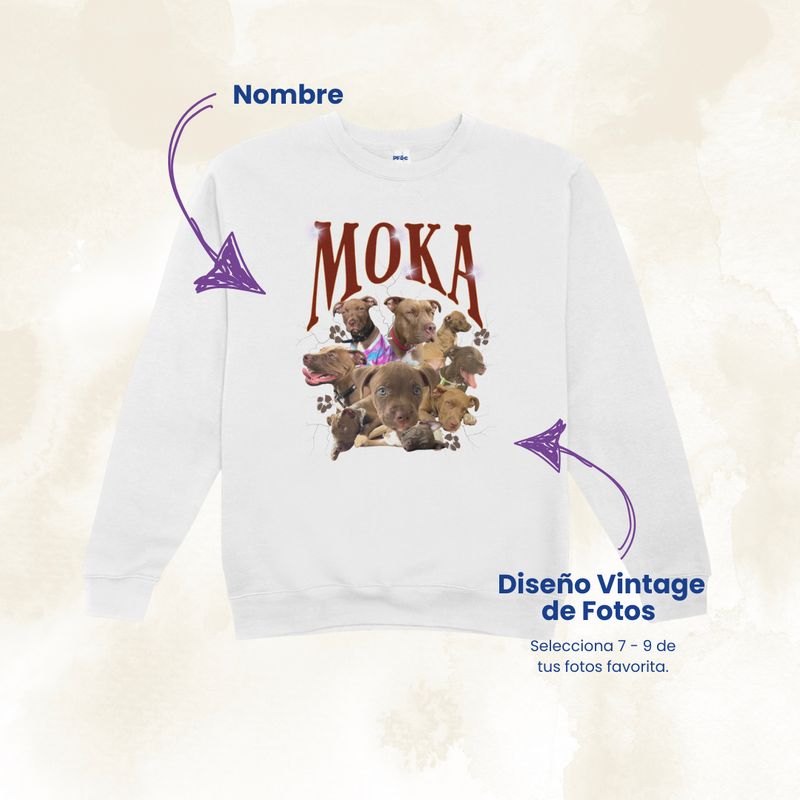 Sudadera Vintage con Fotos (Personalizable)