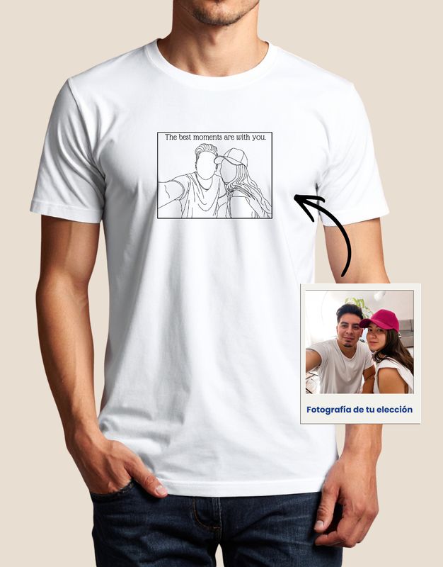 Camiseta Parejas Foto-Silueta