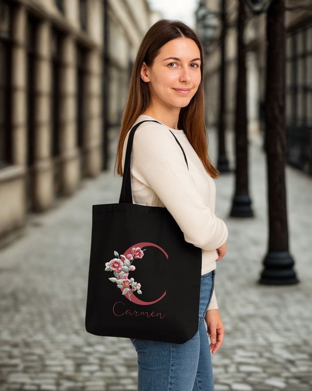 Tote Bag Invierno Inicial + Nombre