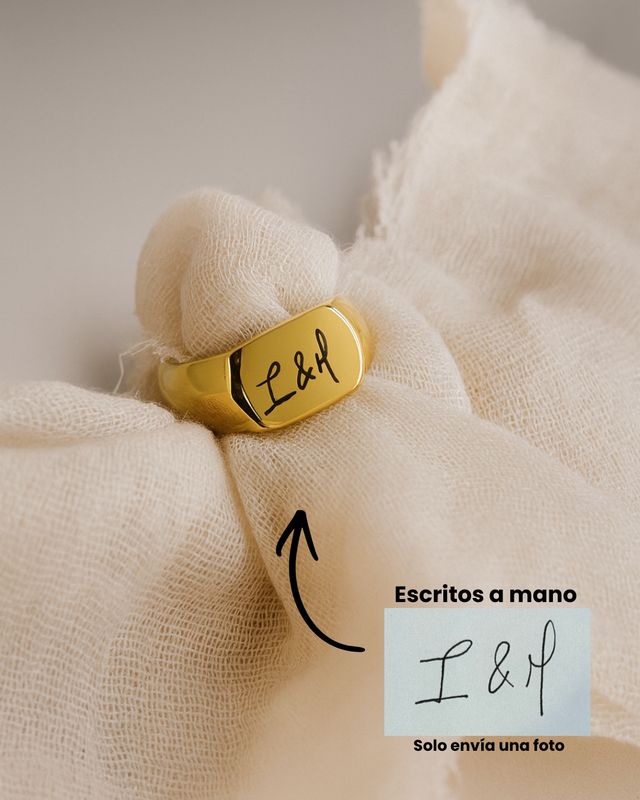 Anillo Rectangular  - Grabado