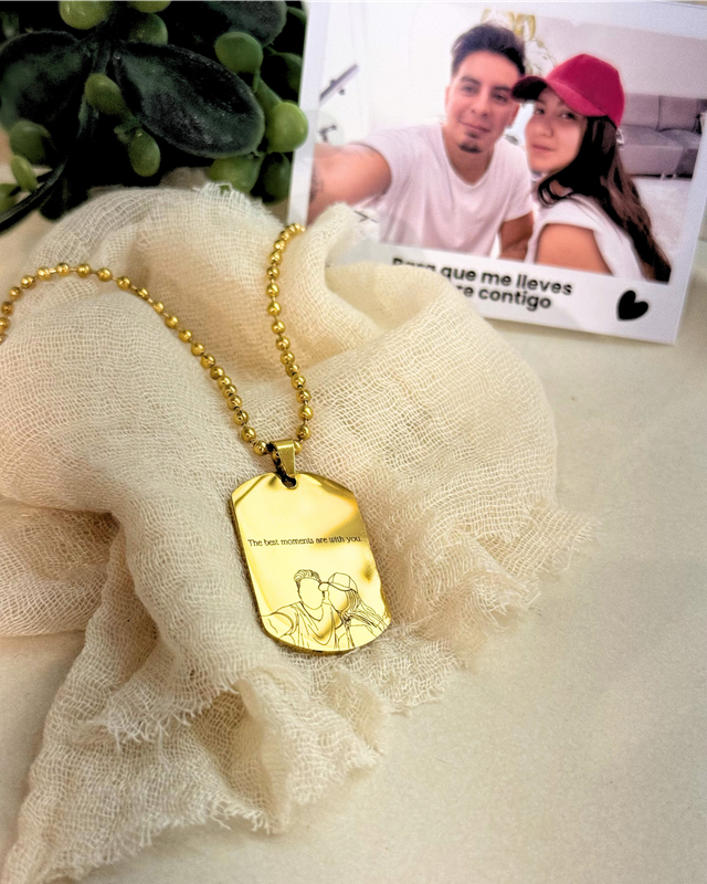 Collar Mili - Silueta grabada