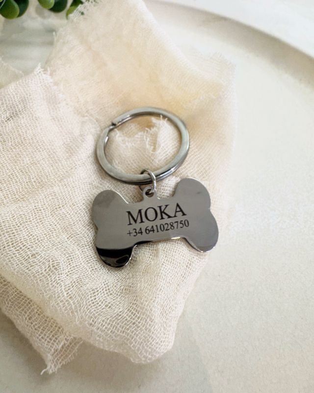 Placa  colgante de mascota - Grabado