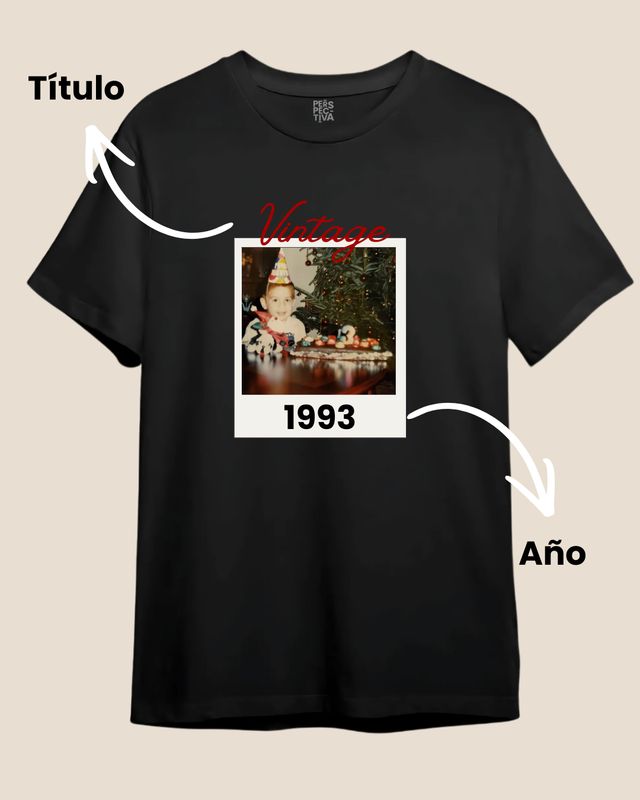 Camiseta con foto y numero cumpleaños