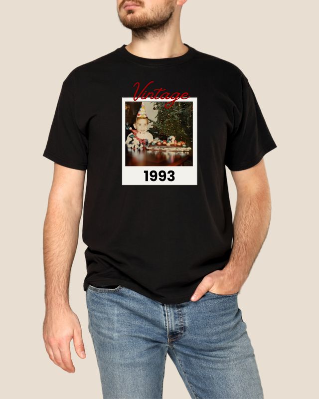 Camiseta con foto y numero cumpleaños