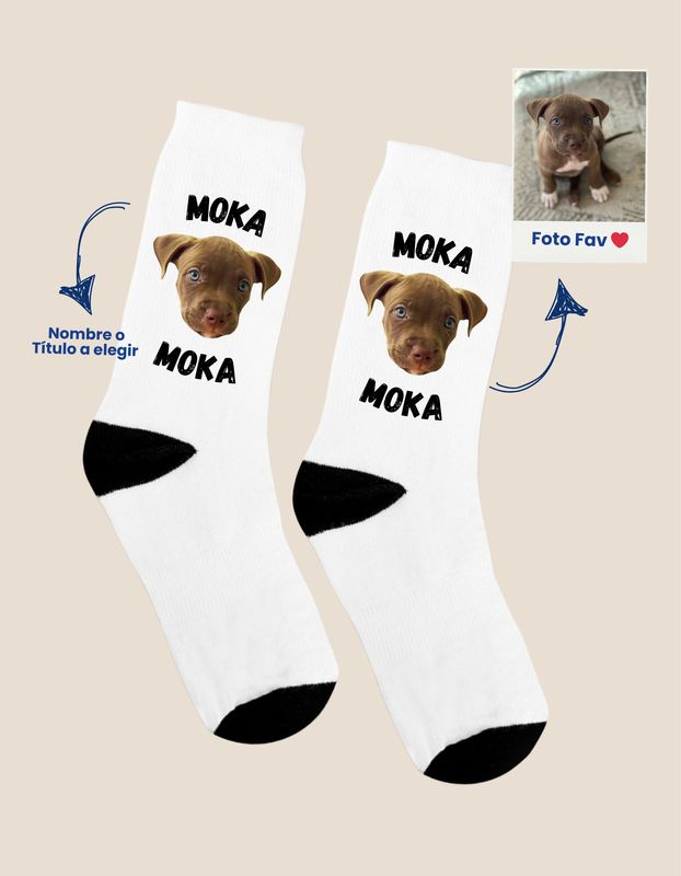 Calcetines Mascota con foto y nombre