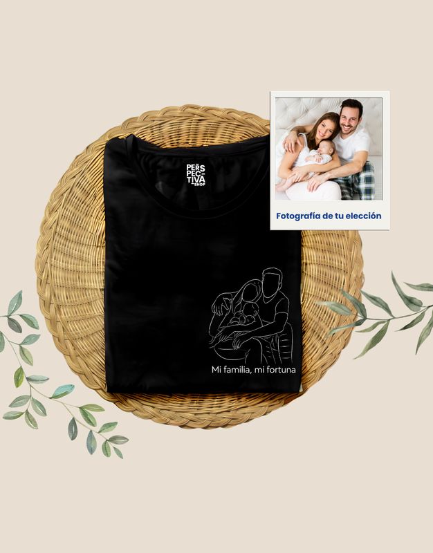 Camiseta Papá Foto-Silueta