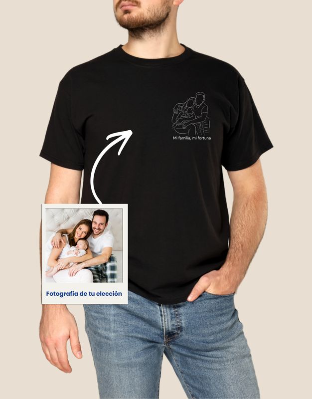 Camiseta Papá Foto-Silueta