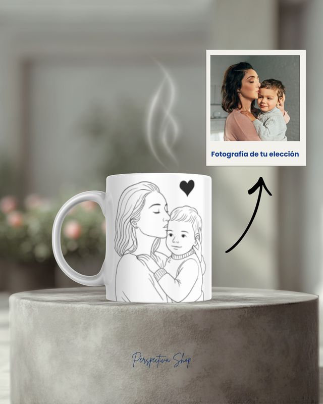 Taza Mamá  foto-silueta