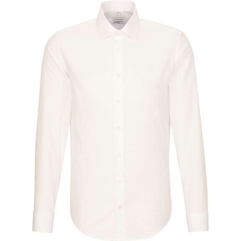 Slim-Fit Dubbel Manchet Ecru Overhemd 01.666244-21