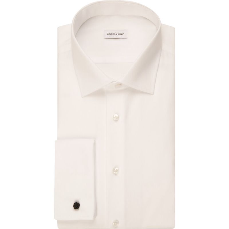 Slim-Fit Dubbel Manchet Ecru Overhemd 01.666244-21