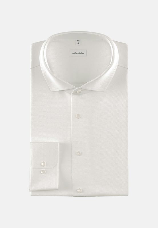 Overhemd Slim Fit - Wit Structure 01.645657 01