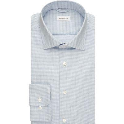 Overhemd Slim Fit - Blauw Flanel 01.645110