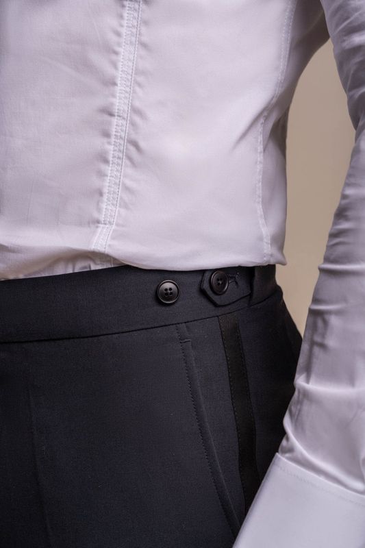 Smoking Pantalon - Travel Wool Blend Aspen Cavani