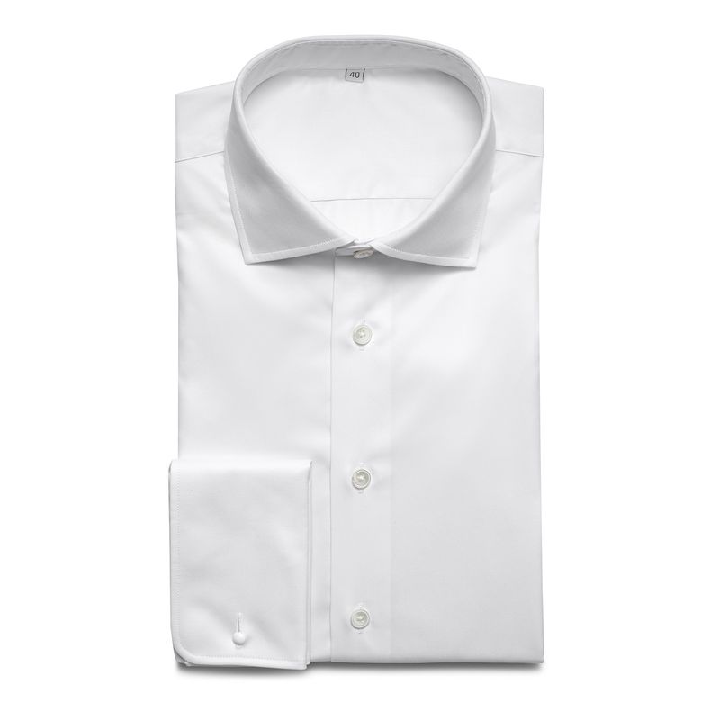 2-Ply Shirt Dubbel Manchet Wit