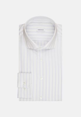 Slim Fit Business Overhemd Gestreept - Wit Blauw 01.646087-10