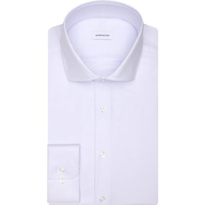 Slim Fit Non-Iron Structure Overhemd - Blauw  01.646097-10