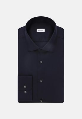 Overhemd – Slim Fit – Extra Fine Twill – Donkerblauw