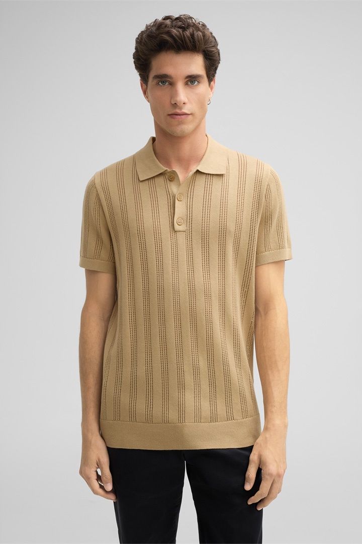 Poloshirt Keeth – Beige Gebreid 10019452/270