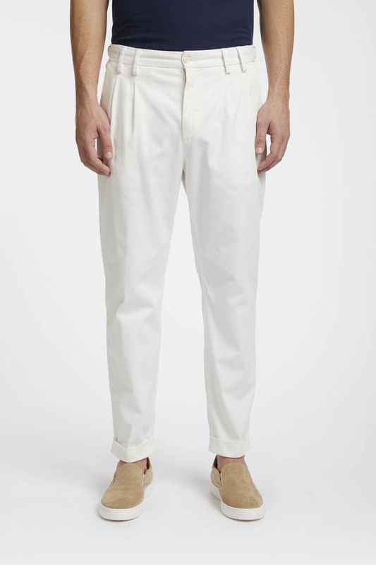 Bandplooibroek Aldo – Regular Fit Wit